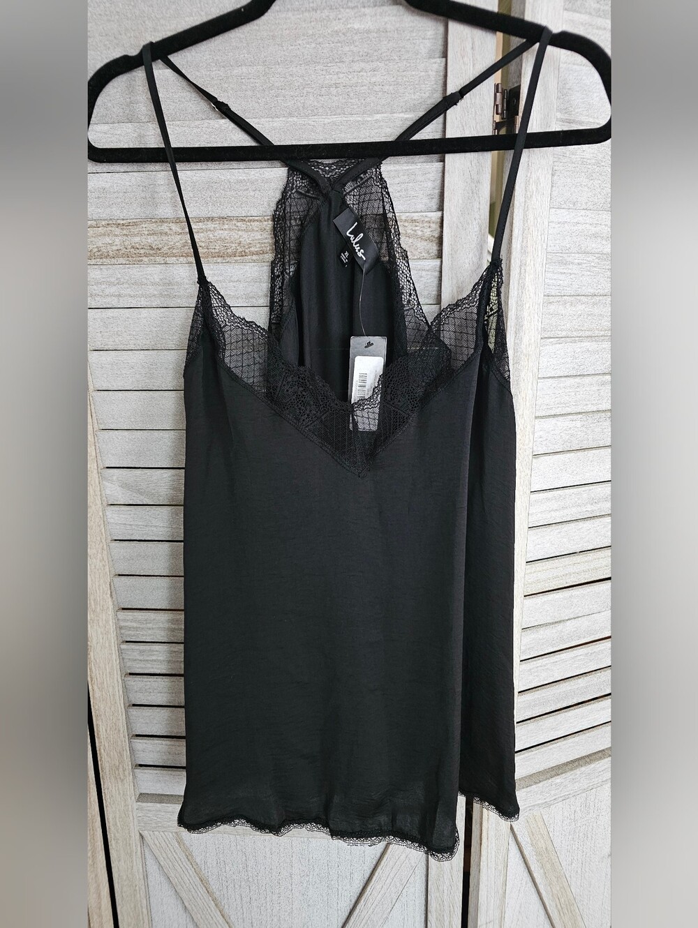 Lulus Michaele Black Lace Racerback Cami Tank Top